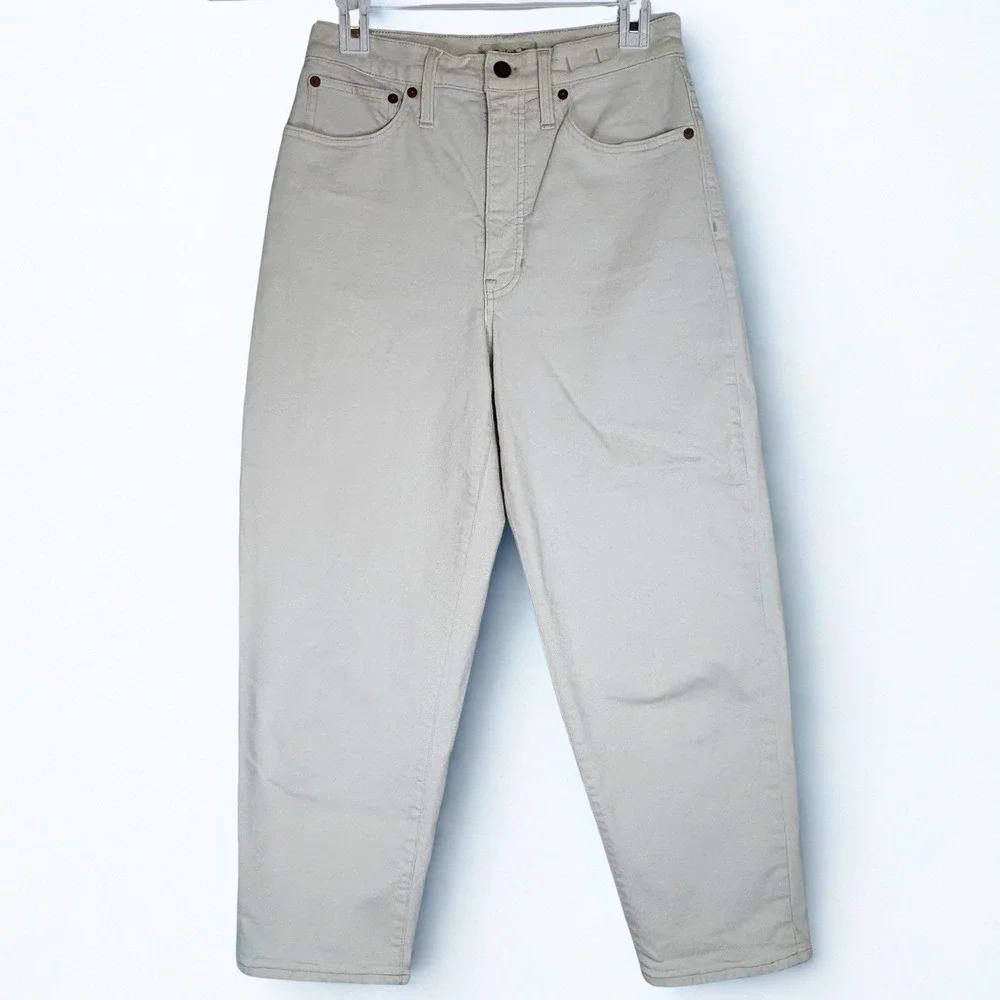 Madewell Balloon Jeans In Vintage Canvas Wash Size 27 Inseam 26" High Rise - Picture 4 of 16